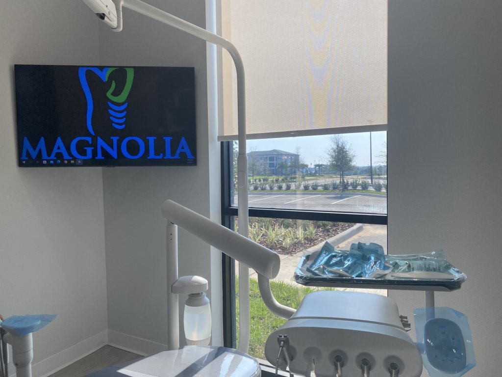 Dental treatment area in Magnolia Dental office